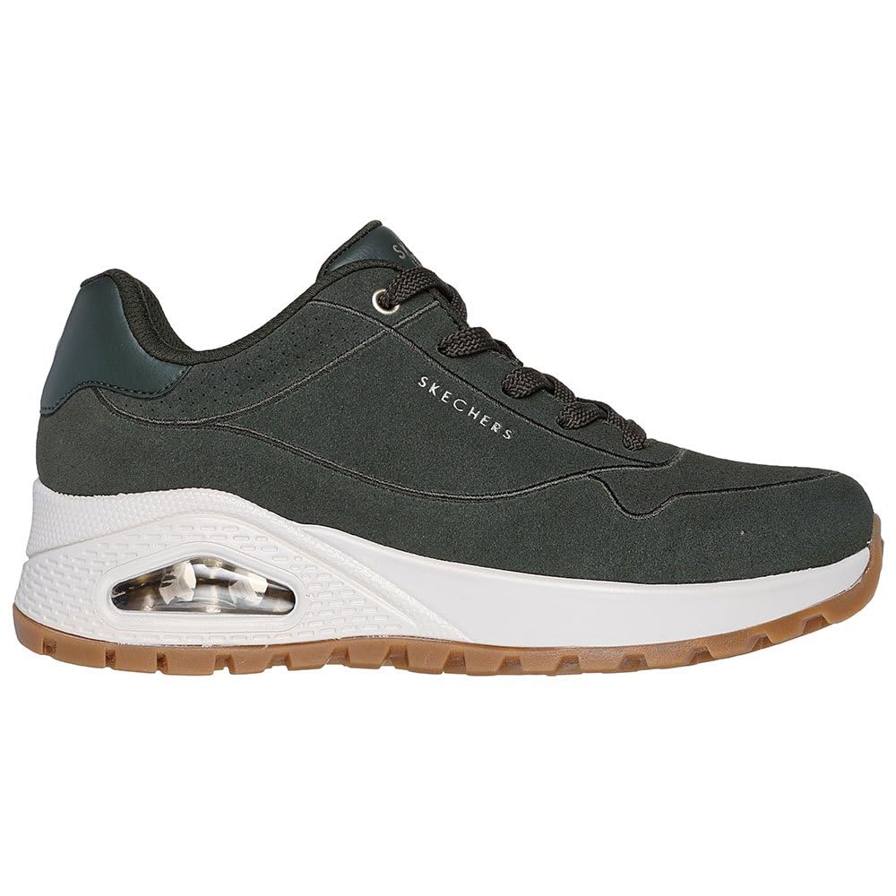 Skechers Womens UNO Rugged CHILLPROOF Sneaker, Olive, 8 UK