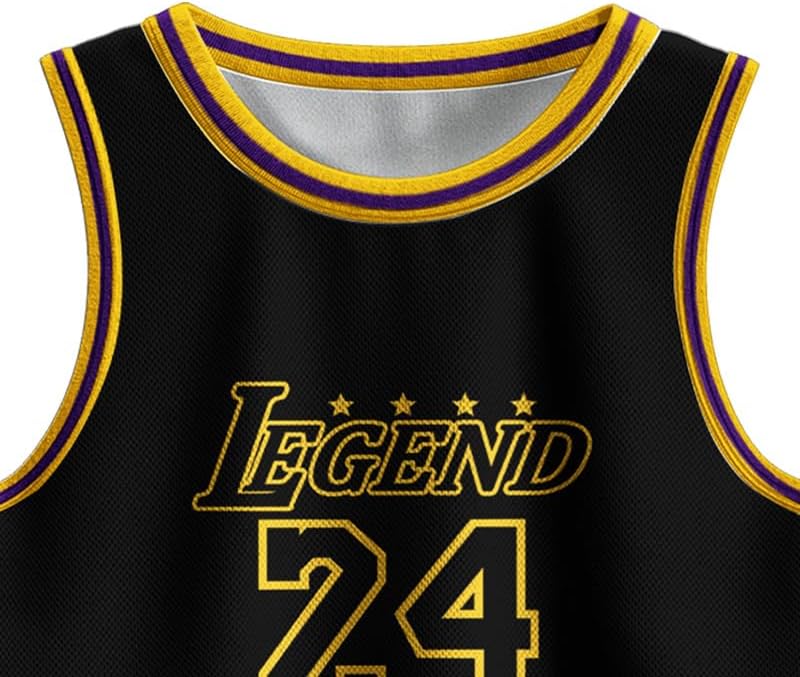 Kids Basketball Jerseys #24 Mesh Sleeveless Tank Top Shorts Socks for Boys Girls 3PC Athletic Training Uniforms - Image 3