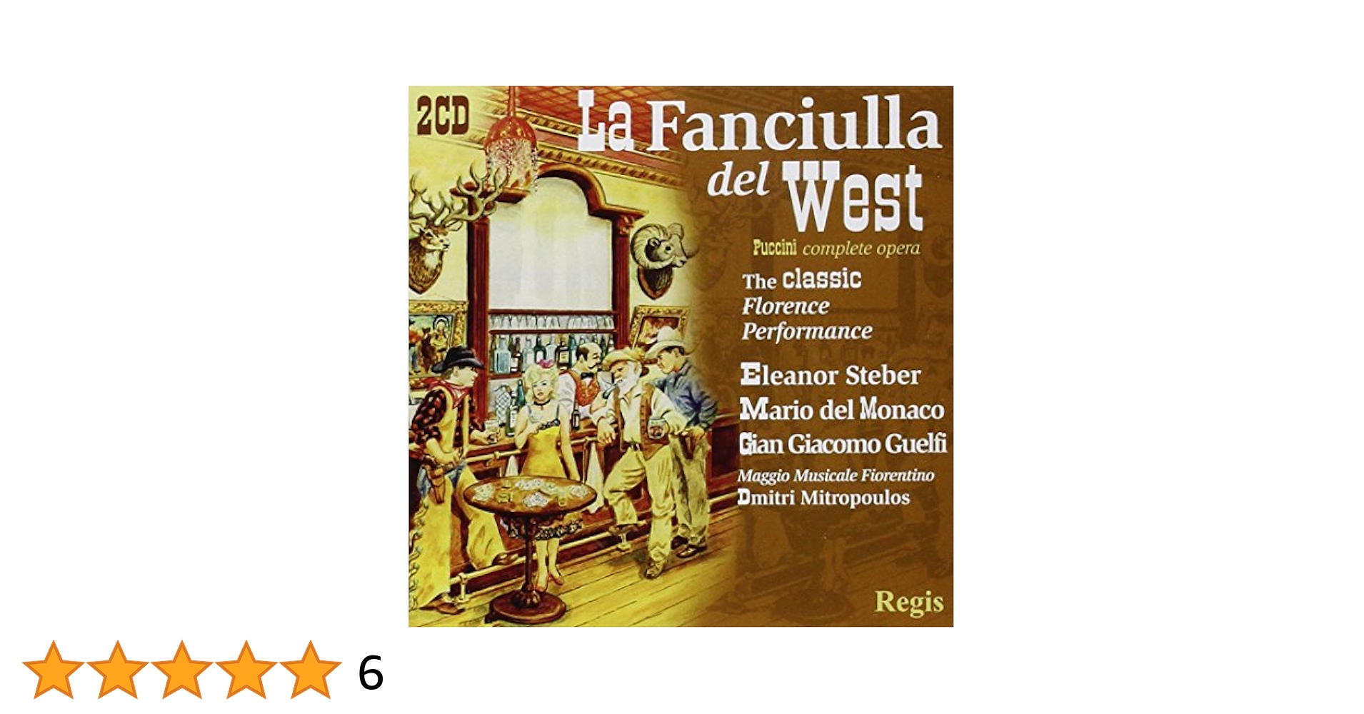 【中古CD】Puccini: La Fanciulla Del West／Staber/Del Monaco/Mitropoulos Amazon.com: La Fanciulla Del West: 5055031320806: Puccini