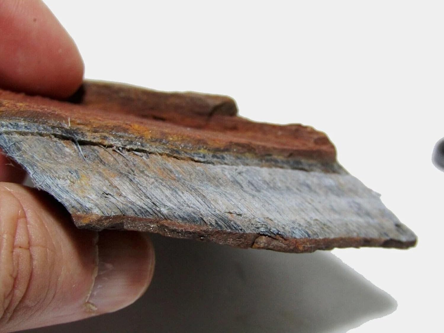 Natural Blue Tiger's Eye Mineral Specimen, Raw Polished Stone with Fibrous Chatoyant Layers, 130 Grams