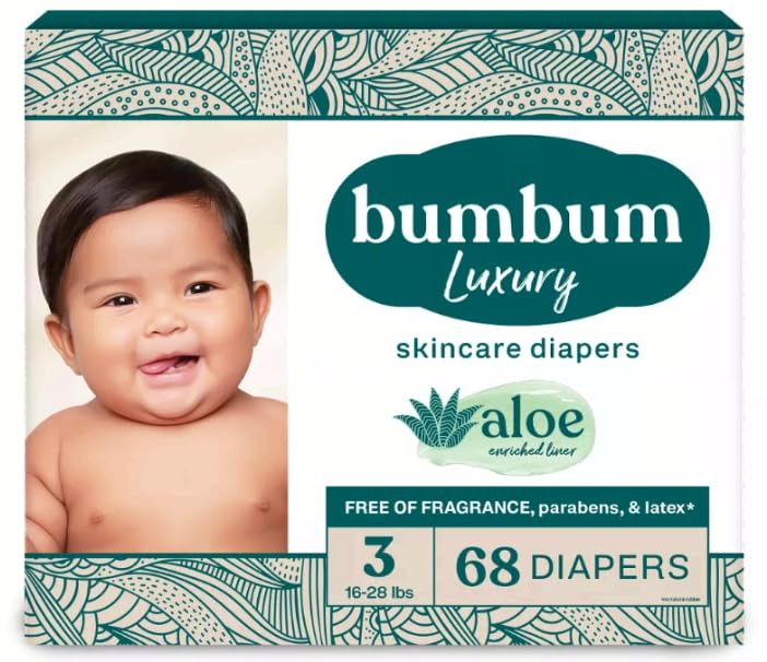 Image of Bum-Bum Luxury Fragrance-Free Disposable Diapers - (Select Size and Count) (Size-3)