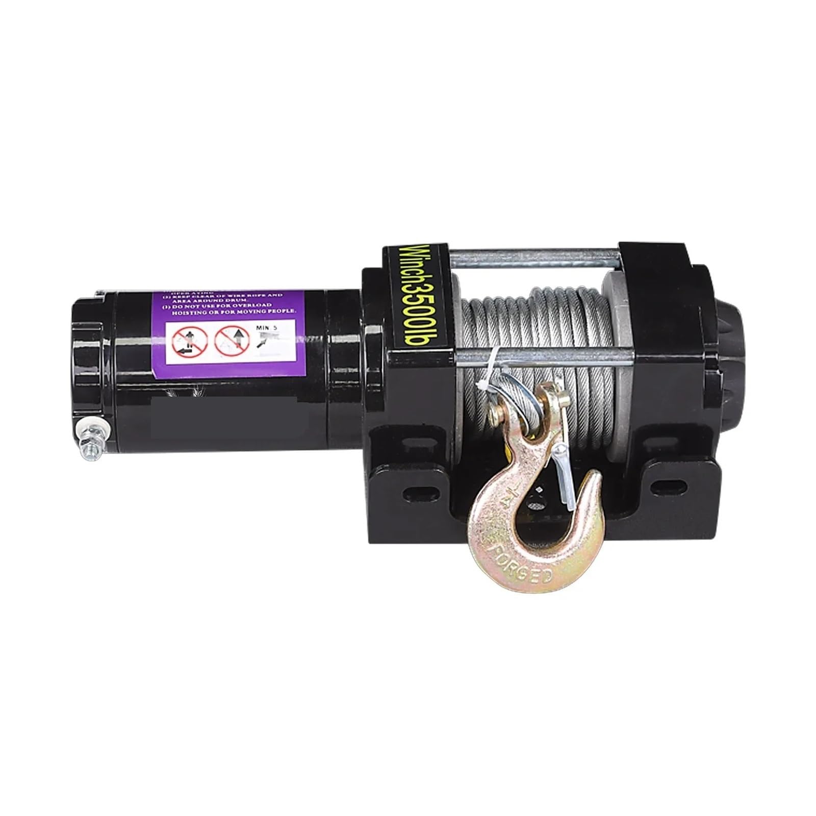 Cabrestante Eléctrico De 3500LBS 12V, Resistente Al Agua IP55 Todoterreno Para Cuerda Sintética Coche/ATV/barco/remolque Cabrestante Elevador Polipasto