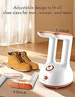 Vista 2 de Euphonious Secador de botas, secadora de zapatos con 6 ajustes de temporizador, para botas de trabajo y botas de invierno, blanconaranja
