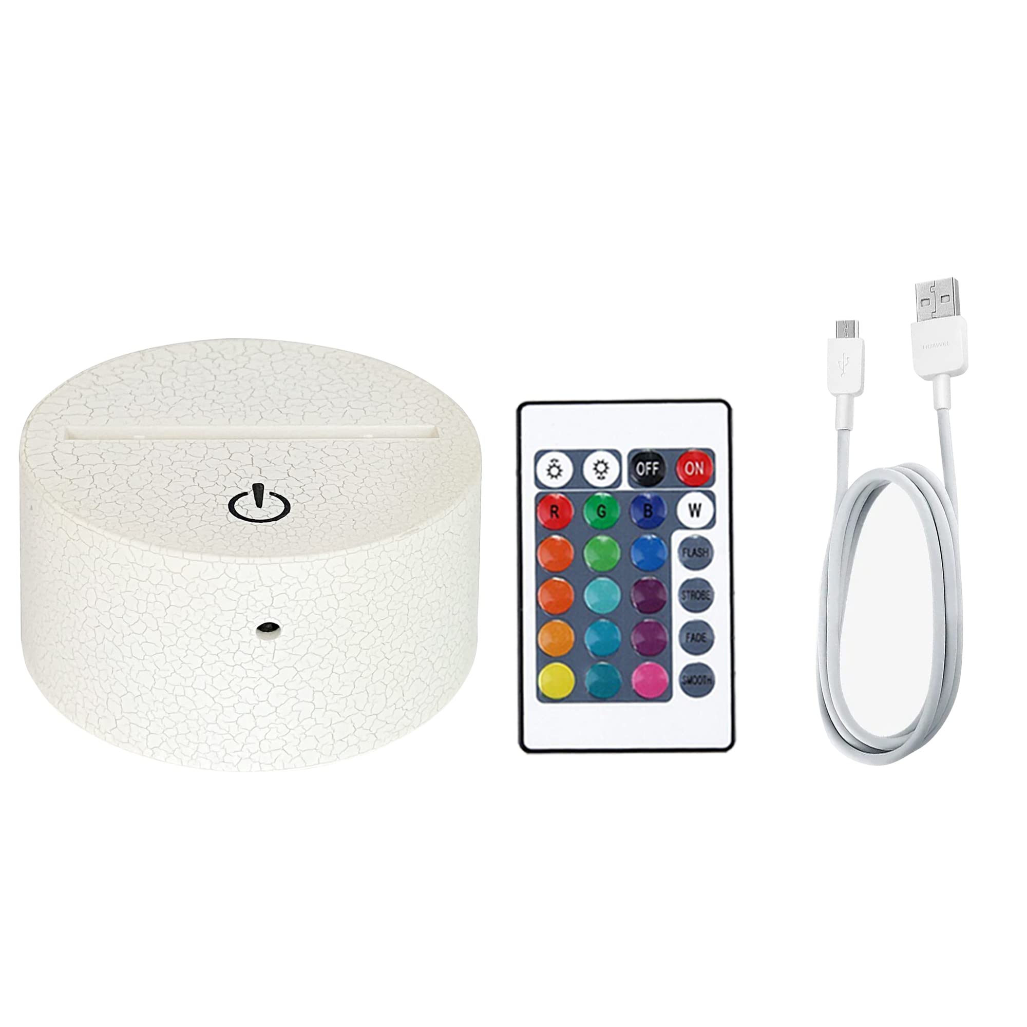 Attivolife 3D Night LED Light Base + USB Cable + Remote Control Accessories Dimmable 16 Colors Creative Visual Gifts Decor Bedside Lamp for Child Kid Bedroom Living Room Home Bar Office Shop Cafe