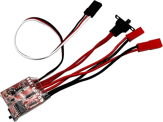 30A ESC Brushed Electronic Speed Controller with Brake for DIY Mini RC Car or Boat Crawler Tank (2pcs)