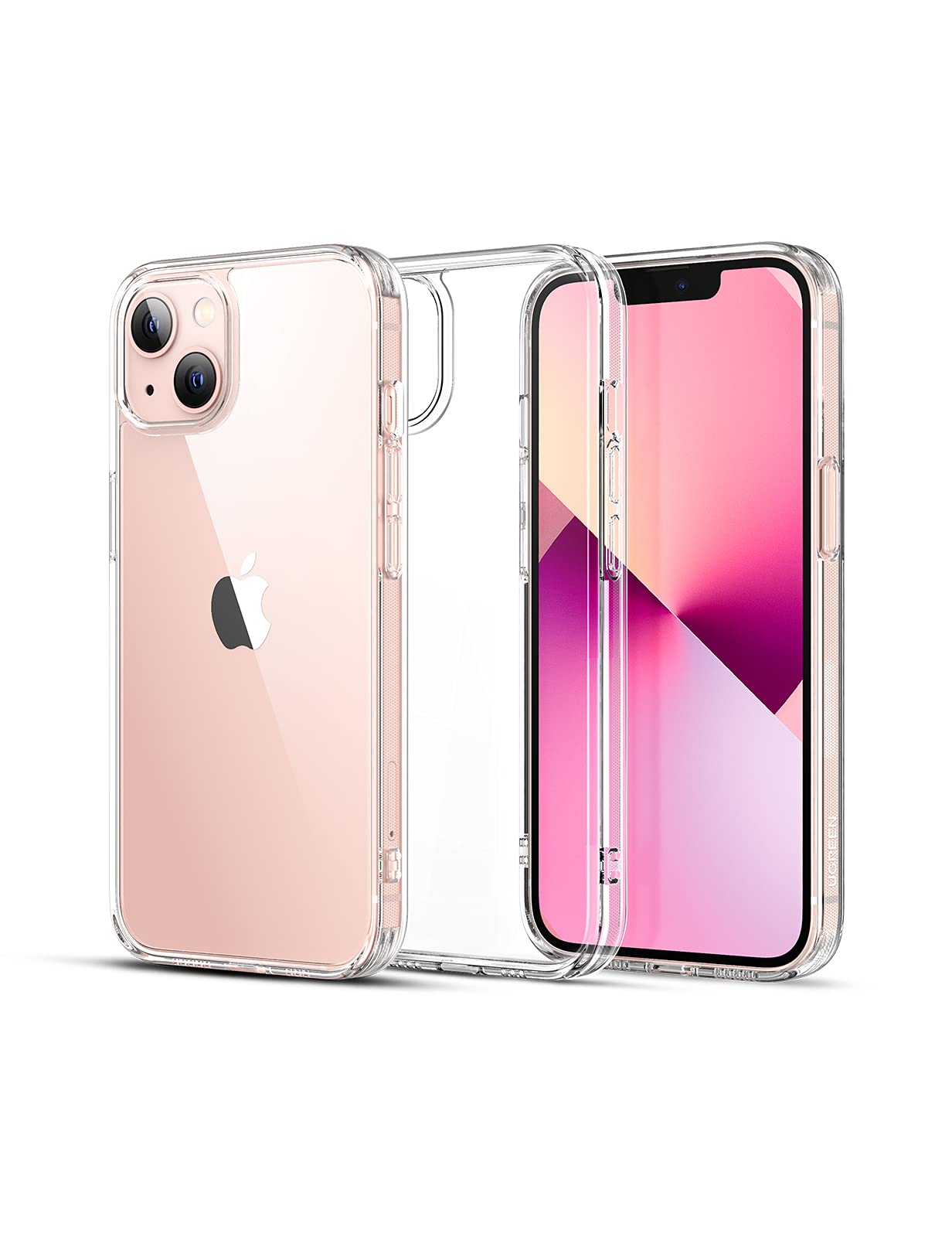 UGREEN iPhone 13 Case 6.1 inch Anti-Yellowing Military, Hard Anti-Explosion Back, Ultra Thin Crystal Case Shock Protection Anti-Scratch and Anti-Drop Compatible with iPhone 13 Clear Transparent Cover