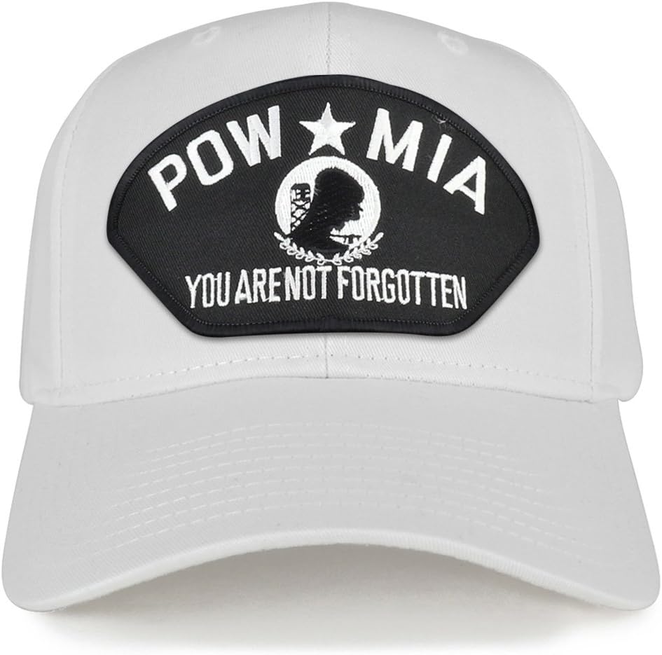 Armycrew POW MIA Not Forgotten Large Patch Snapback Baseball Cap