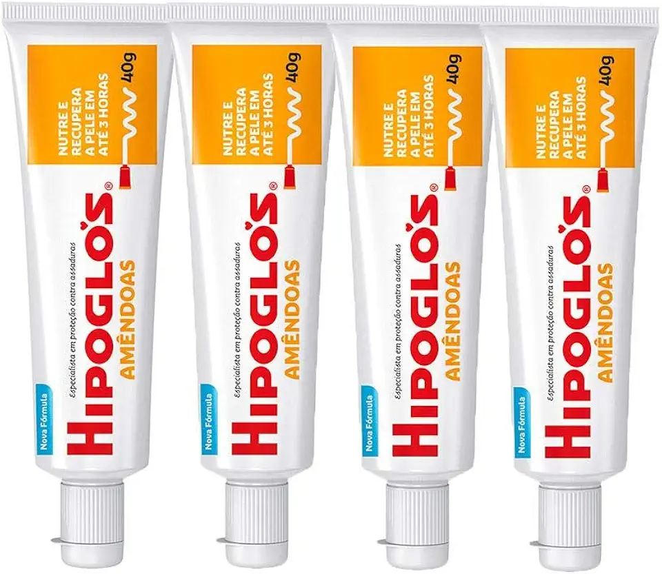 Kit 4 Cremes Preventivo Contra Assaduras Hipoglós Amêndoas
