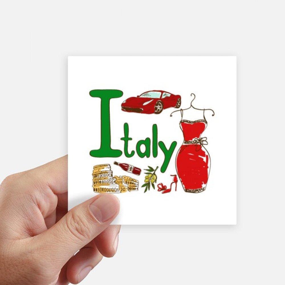 Autocollant Italie symbole pour ordinateur portable et moto sticker de voyage 10cm