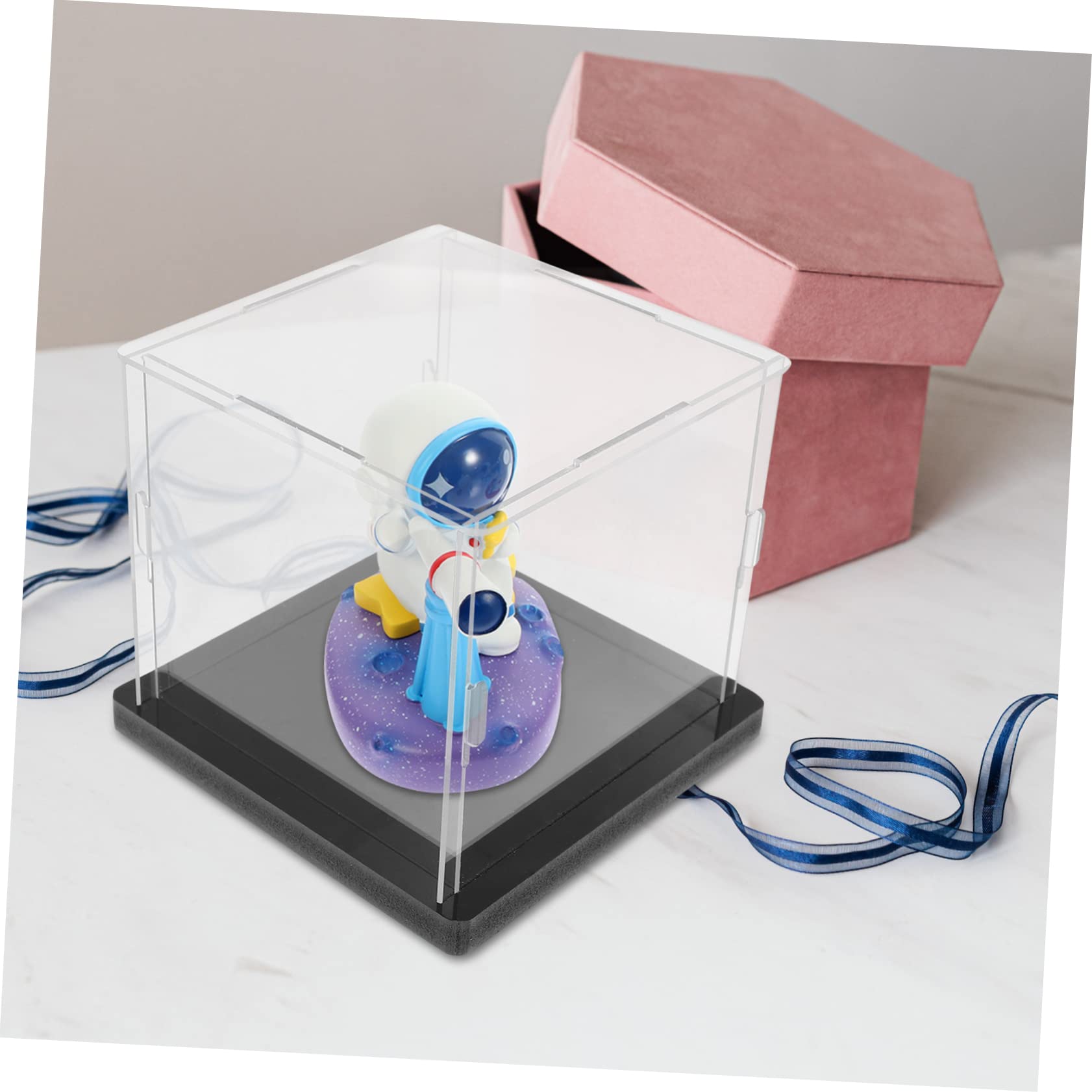 Vitrine Acrylique Transparente Cube - 40x20x30 Cm, Protection Anti-Poussière Pour Figurines, Voitures Miniatures, Objets De Collection - 8