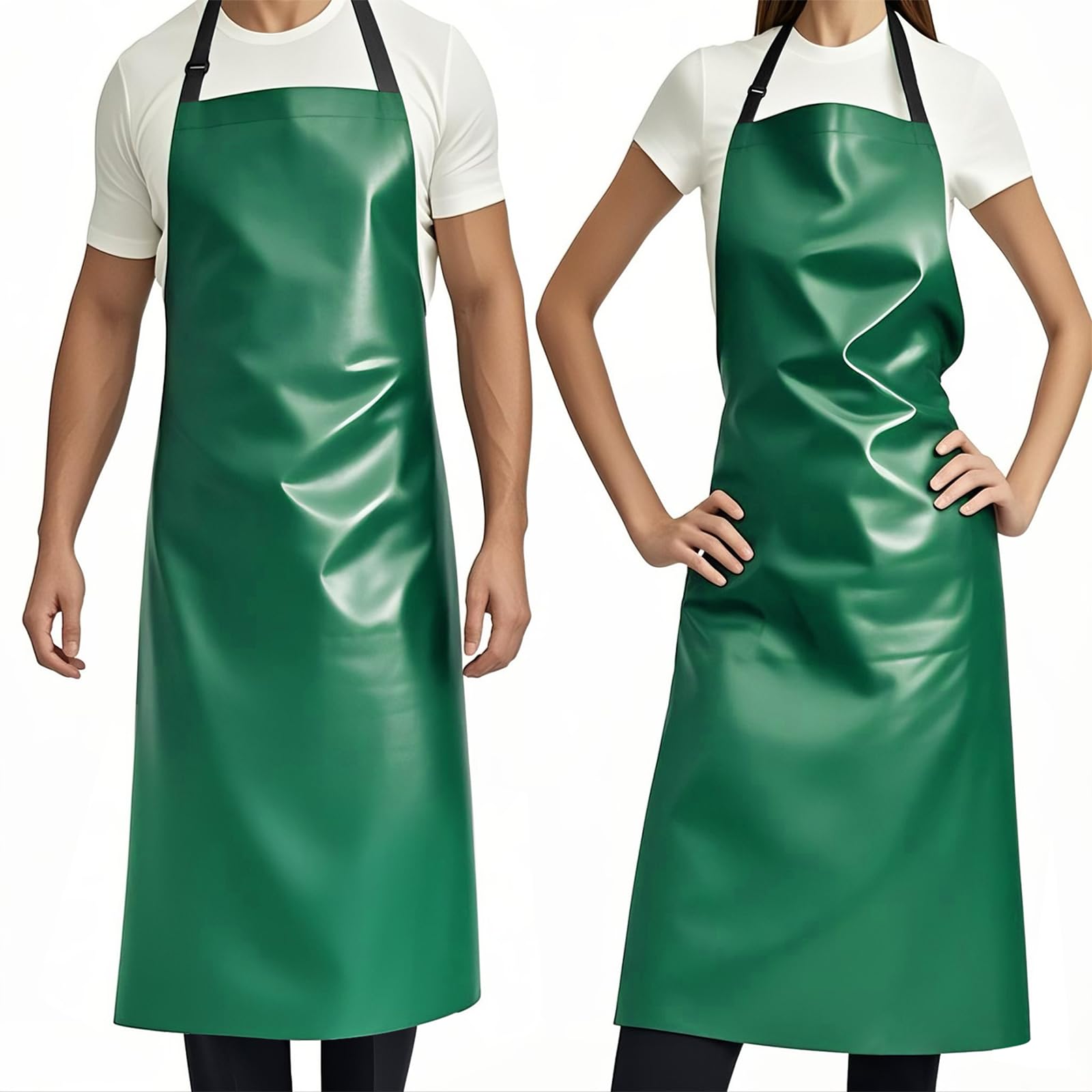 GoldPig Heavy-Duty Waterproof Apron, Chemical Resistant Rubber Vinyl for Industrial, Lab, Kitchen, Butcher & Grilling (40")