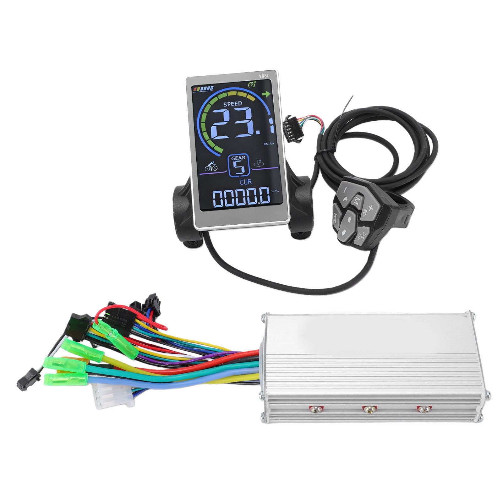 Misuratore Display LCD per Bici Elettrica con Controller Motore Brushless da 500 W per Il Pendolarismo Quotidiano Design Impermeabile in Lega di Alluminio