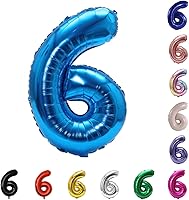 Vista 38 de YPSelected Globo de aluminio grande de 32 pulgadas con número de helio, cumpleaños, boda, fiesta, 0-9 (azul bebé, 2)
