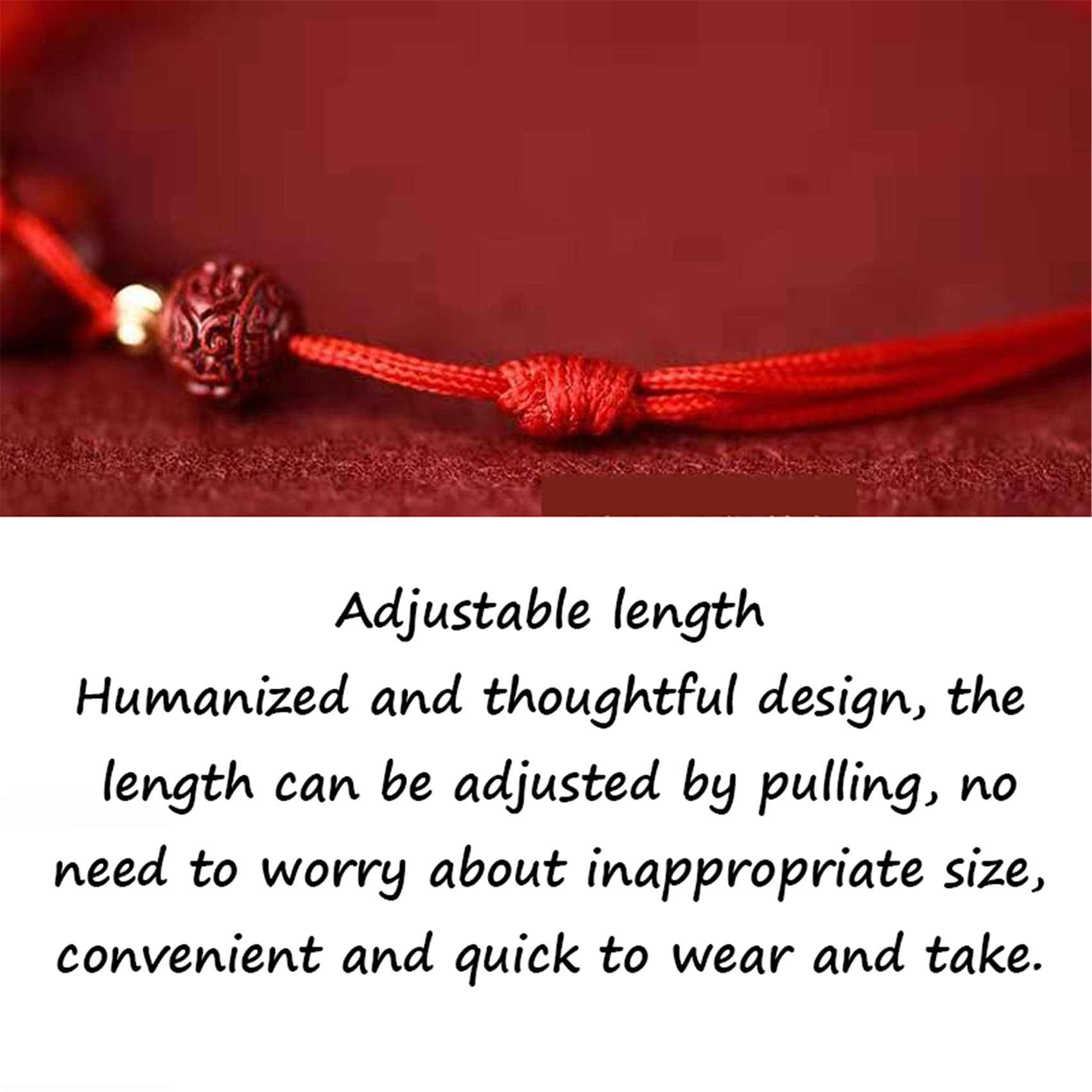 Pulsera de Cristal, Tobillera con Dije de Hierba Cuatro Hojas Hebilla armonía cinabrio Natural Cuerda Hilo Rojo Trenzado