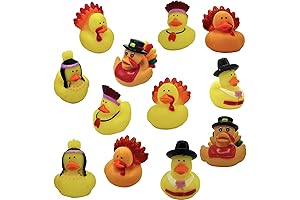 4E's Novelty Thanksgiving Rubber Duckies: Delightful Companions for Autumn Celebrations