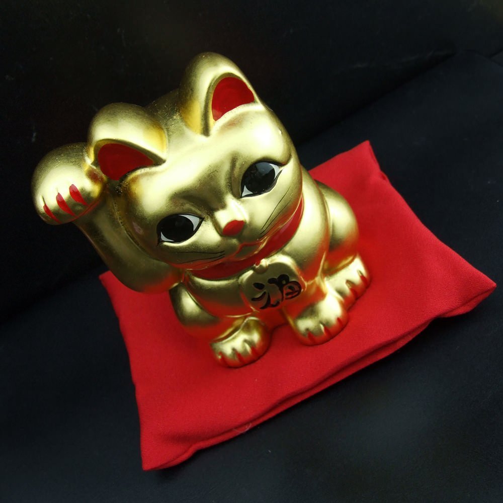 Amazon.co.jp: 金運招福/風水 招財金猫（まねきんねこ） 伝統