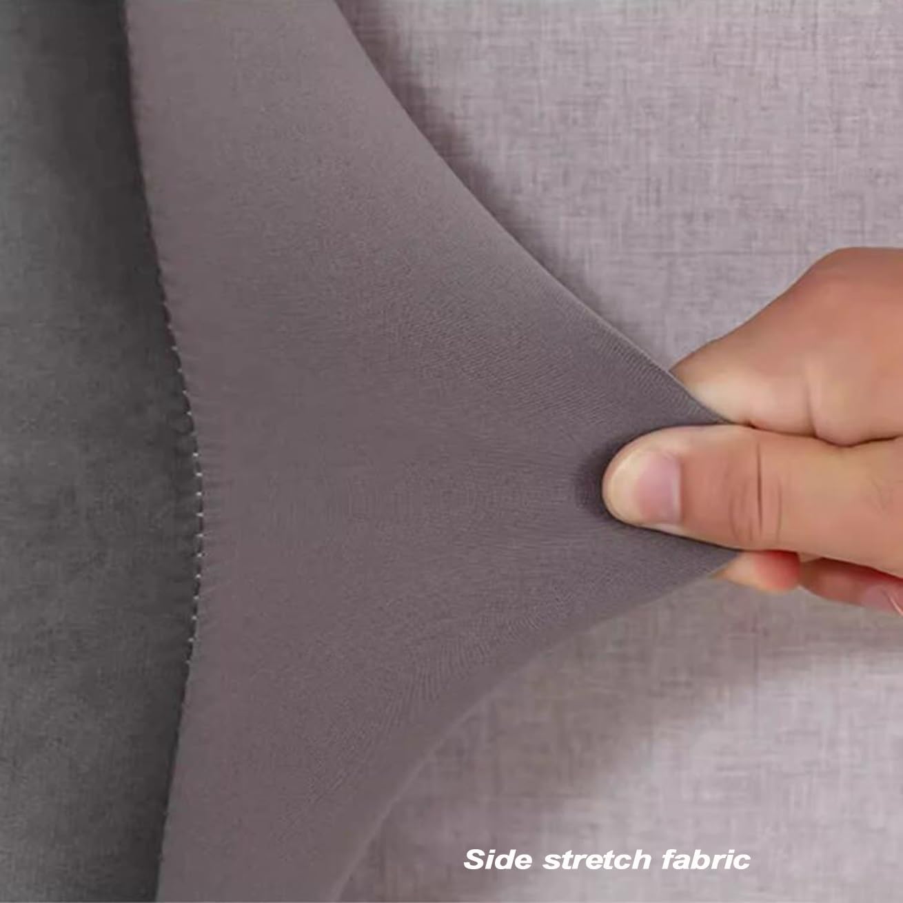 Copertura per testiera letto in velluto morbido ed elasticizzato, imbottito, lavabile, antipolvere, grigio, 100 cm