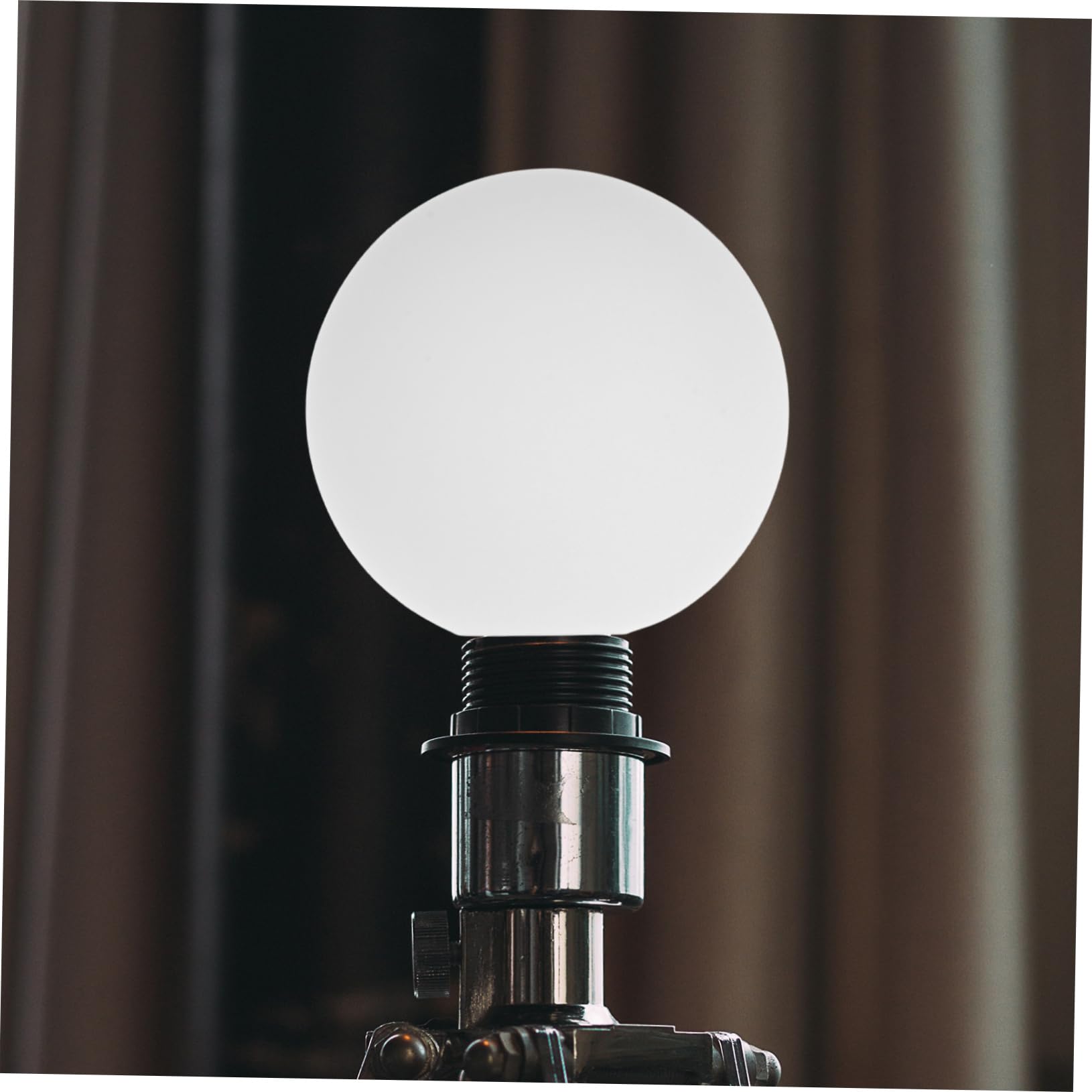 Sfera di vetro 30 cm con foro, paralume in vetro opale bianco opaco