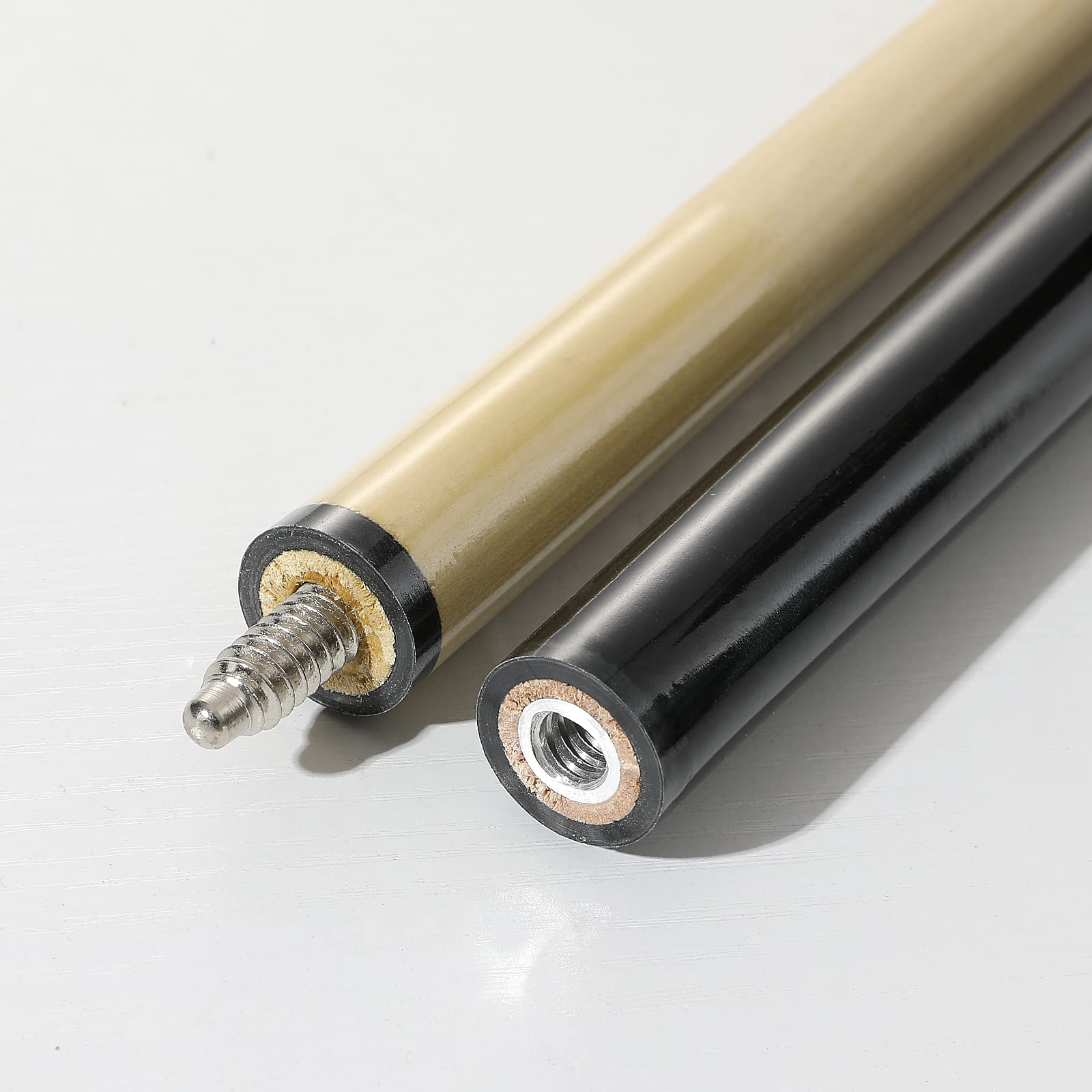 HMQQ 42" 2-Pieces Pool cue Stick with 12mm Leather Billiards cue tip,chilren Pool Stick, Set of 4