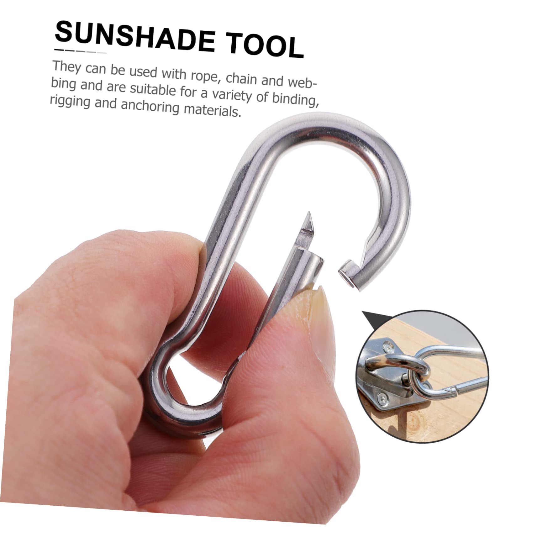 COSMEVIVI 4 Piece Ceiling Hooks Heavy Duty Stainless Steel Swing Hangers with Screws and for Indoor Outdoor Use