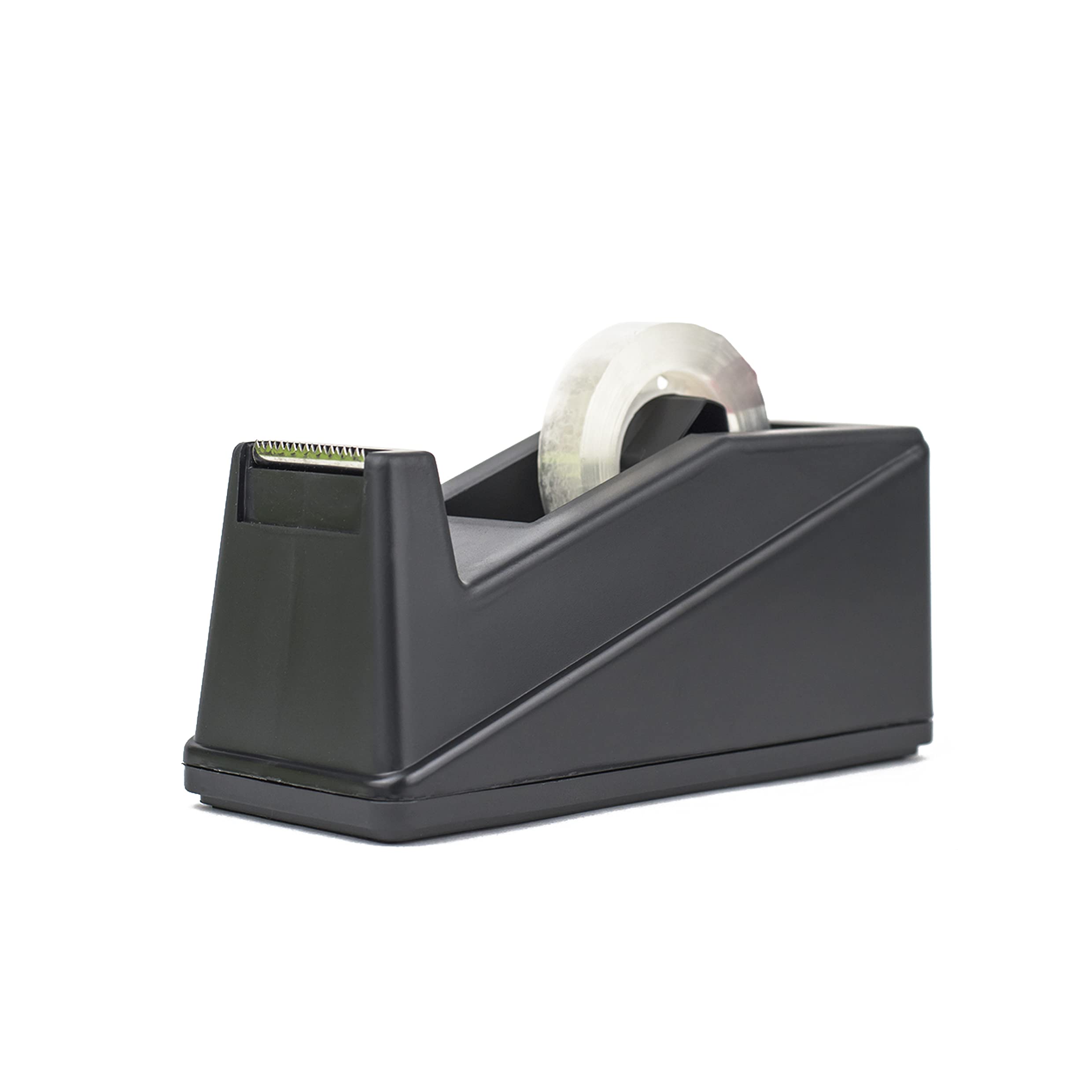 Robuster Tischabroller mit Klebeband - 33/66 - Klebebandabroller Abroller mit Rolle Klebebandspender Transparent Robust Tape für zu Hause (Klebeband 33 m x12 mm 40 St.)