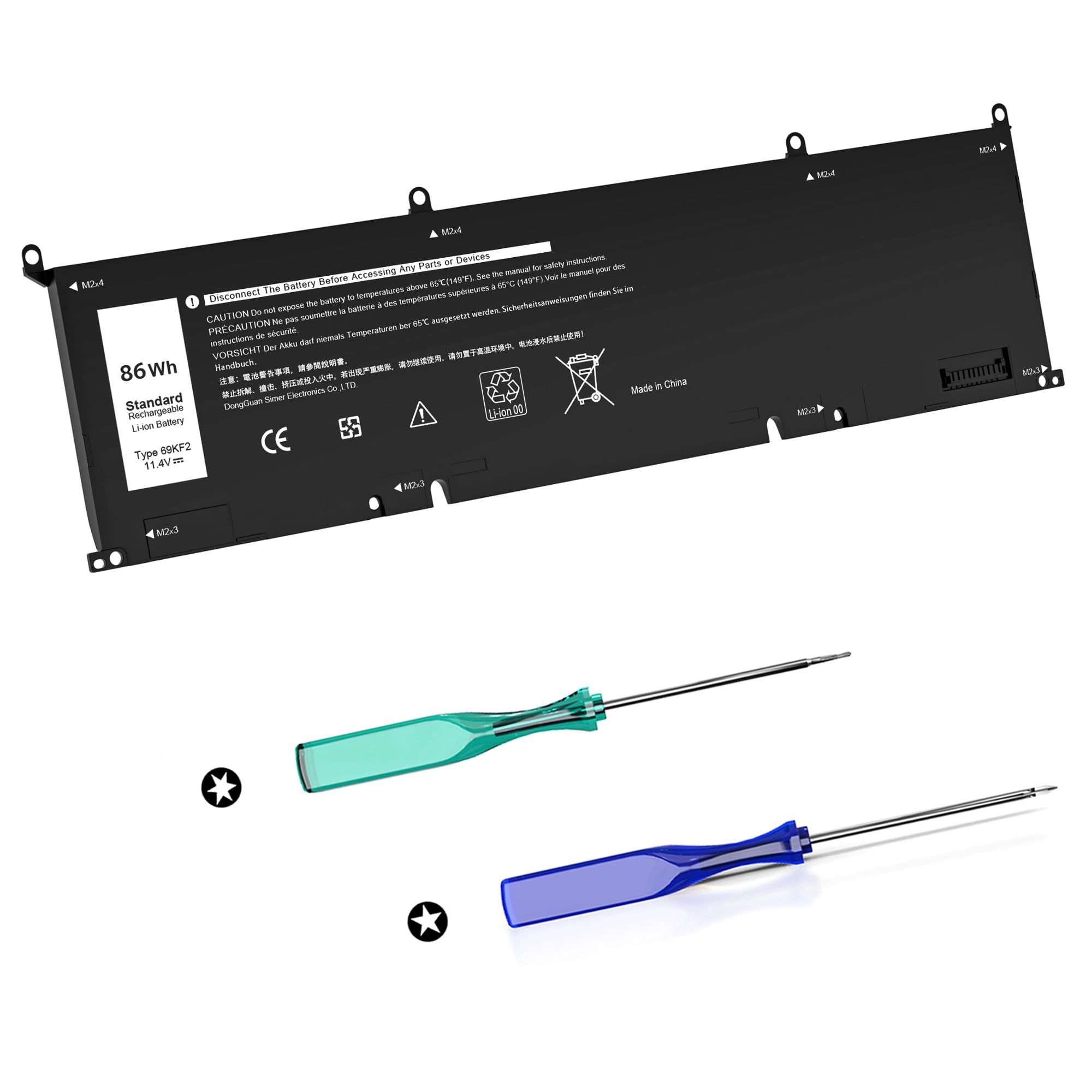 Amazon.com: 86Wh 69KF2 Battery Replacement for Dell XPS 15 9500