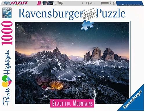 Miniatura 1 de Ravensburger Rompecabezas de tres dolomitas de peltre - 1000 piezas, colección Beautiful Mountains, para adultos y niños a partir de 14 años
