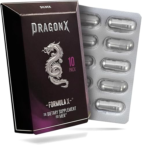 DRAGONX Suplemento masculino de plata para resistencia, fuerza, energía, resistencia y conducción. Fórmula de acción rápida y larga duración | 10