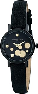 ساعة للنساء من بيير كاردان، CCM.0513، تناظري، بمينا أسود، بسوار أسود