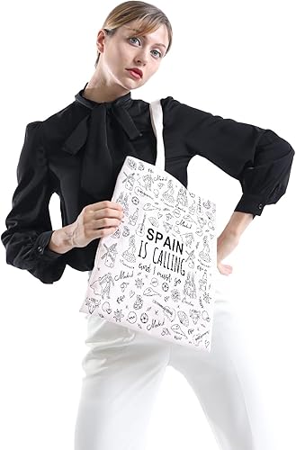 Miniatura 5 de POFULL España Regalo de viaje familiar España está llamando y debo ir bolsa de cosméticos Regalo de luna de miel española, España llama a la bolsa