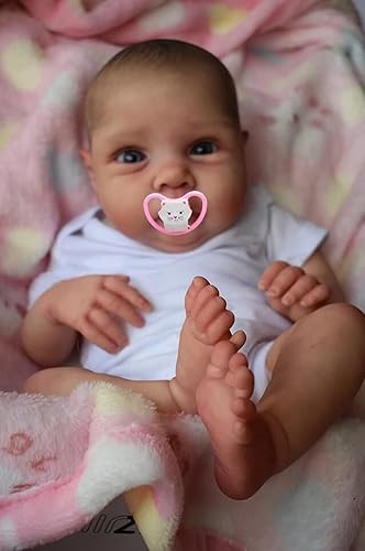 Miniatura 5 de TERABITHIA - Muñeca de bebé realista de 20 pulgadas con pelo pintado, cuerpo de tela suave y pesada, muñeca realista recién nacida que se ve real