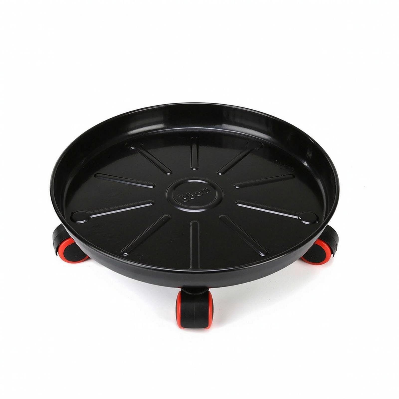 Flower Pot Tray with Rollers Mobile Planter Trolley with Wheels Rolling Planter Base for Gardeners, Patio, Balcony, Greenhouse Black 44CM-image-31