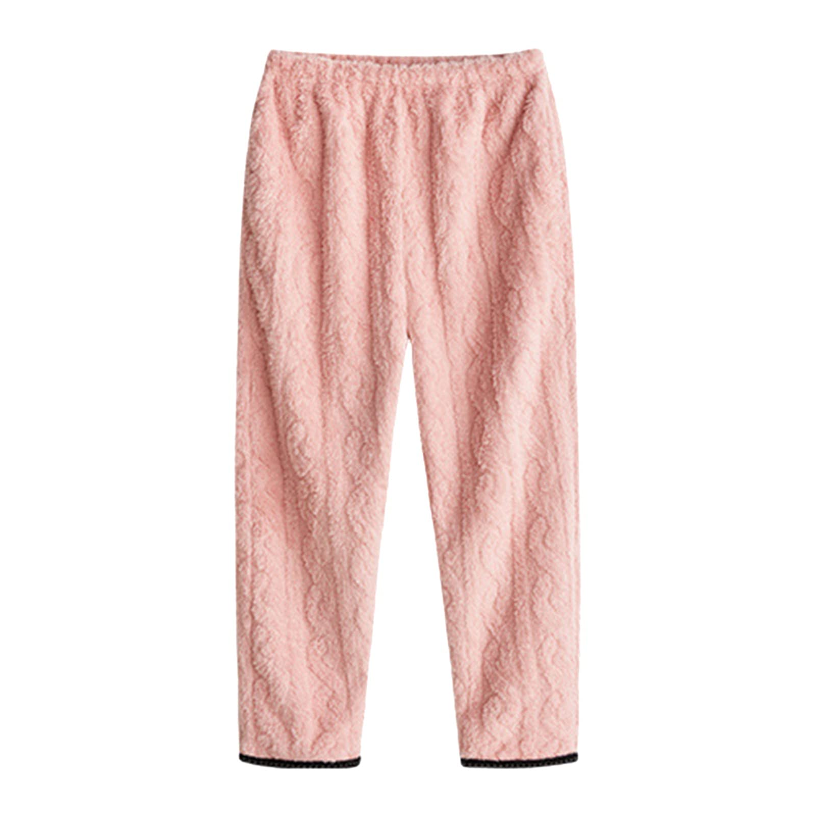 CMBSSTFC Warmer Flanell-Pyjama für Damen, kuschelig Warmer Damen-Pyjama, Winter-Pyjamahose + Langarm-Pullover, kuscheliger Anzug, Zweiteiliger Fleece-Pyjama, Flauschiger Hausanzug für Mädchen