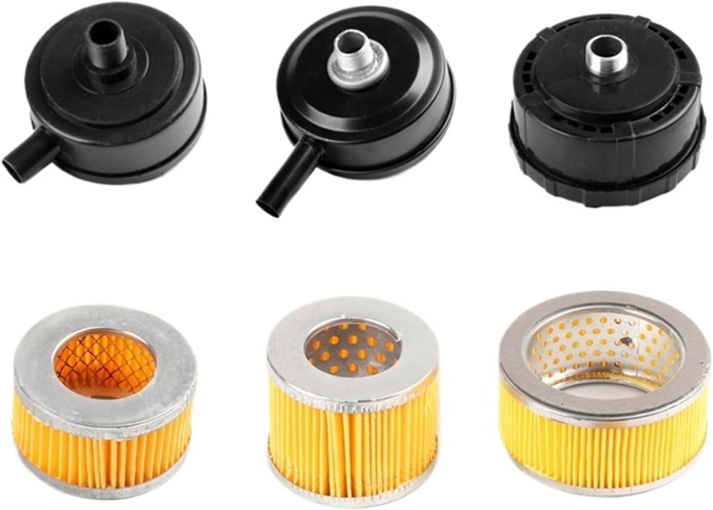 1pcs Air Compressor Parts Intake Filter Noise Muffler Silencer Filter Element Thread Plastic/Metal Case(32mm Metal Fine)