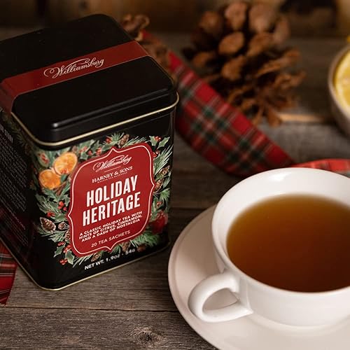 Miniatura 3 de Harney & Sons Holiday Heritage Colonial Williamsburg Blend  Té negro con manzana tibia, canela y cáscara de naranja