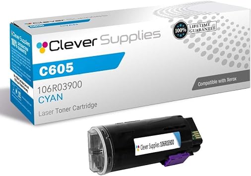 CS Replacement Toner Cartridge Compatible with Xerox C605 106R03900 Cyan Versalink C600 DT C600 DX C600 DXF C600 DXP C600 N C600DN C605 X C605 XP C605 XTF C605 XTP C605XF Toner Cartridge Cyan