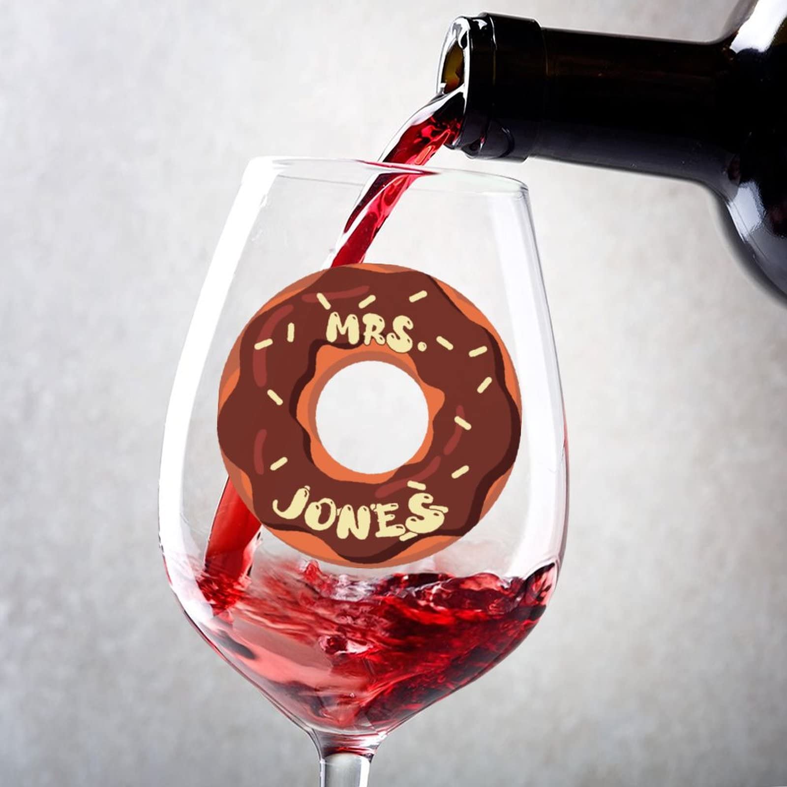 Verres à vin en forme de donuts 325ml pour pendaison de crémaillère