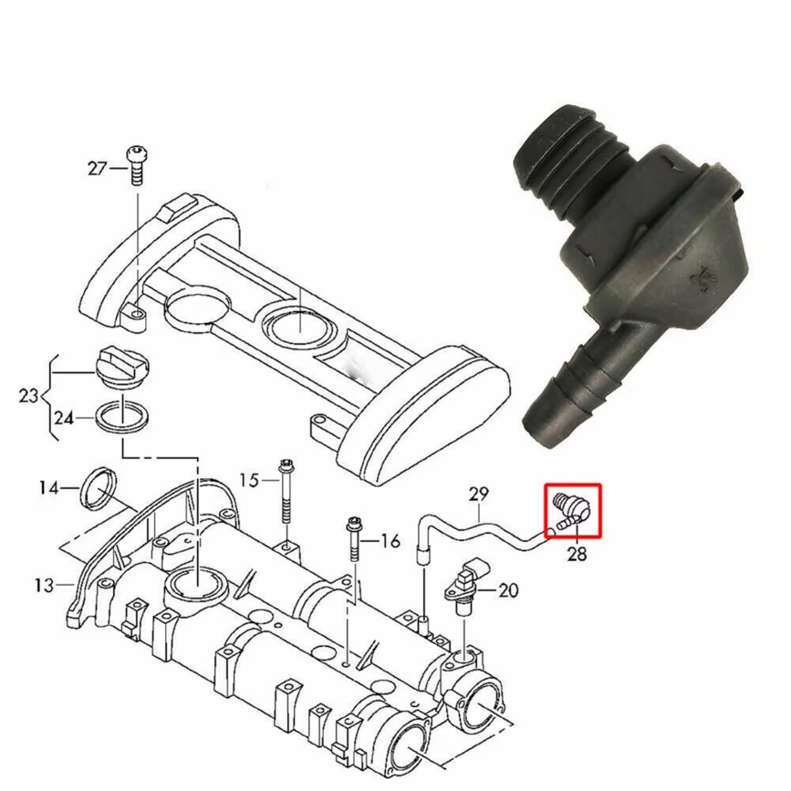 Elettrovalvola Turbo Compatibile Con Seat Per Ibiza 2005-2015 Per Leon 2006-2015 030103175B Ricambi Per Valvole Di Ritegno Della Pompa Del Vuoto Per Auto