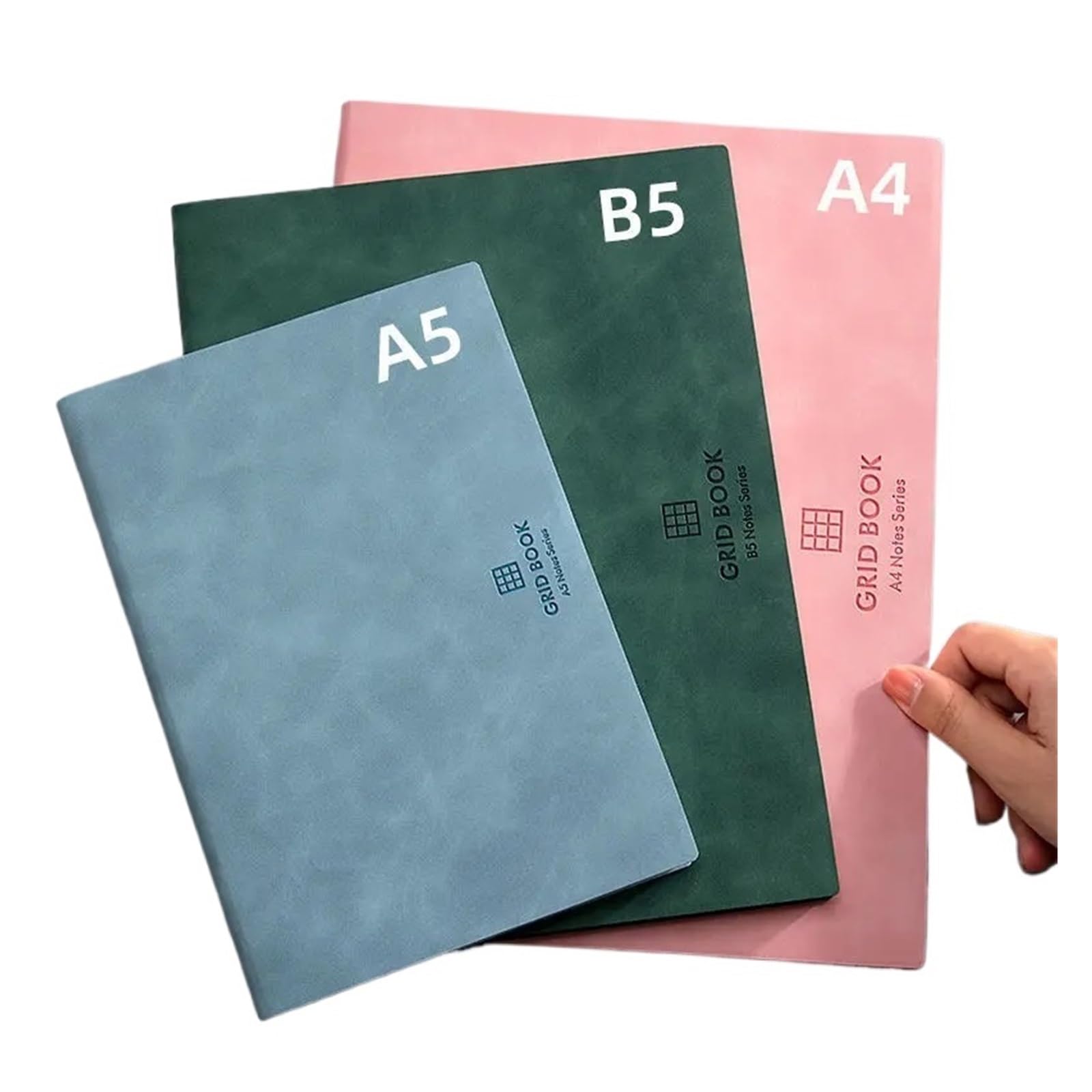 Lot De 2 Carnets Notes A5 Épais, Grands Ultra-épais, Grille Vierge, Agenda(C,B5)