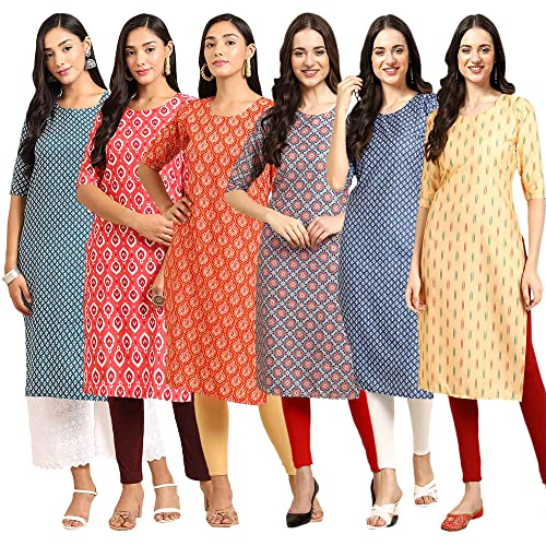 Image of Pinkmint Women's Crepe Digital Printed Straight Kurta
