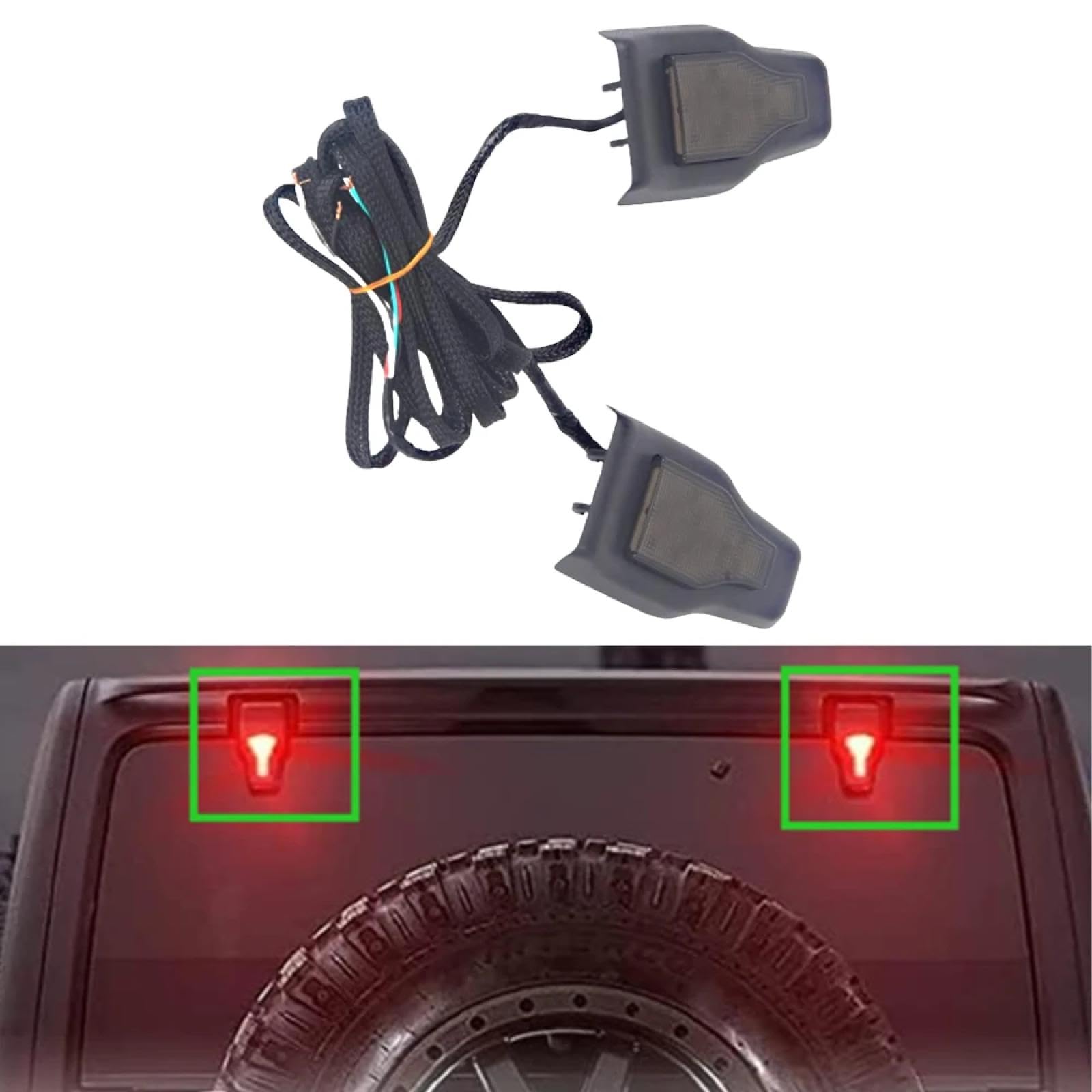 Mistlampen Dla Jeep Dla Wrangler Dla JL 2018-2021 Samochód LED Światło stopu tylnej klapy Światło cofania Światło przeciwmgielne Szyba tylnego okna Zawias Osłona wykończeniowa