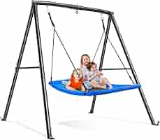 ｋ*カ様 【超希少】 USA製Swingster Los Angeles ZENSTYLE Double Metal Swing Set w/2 Saucer Seats, Seesaw