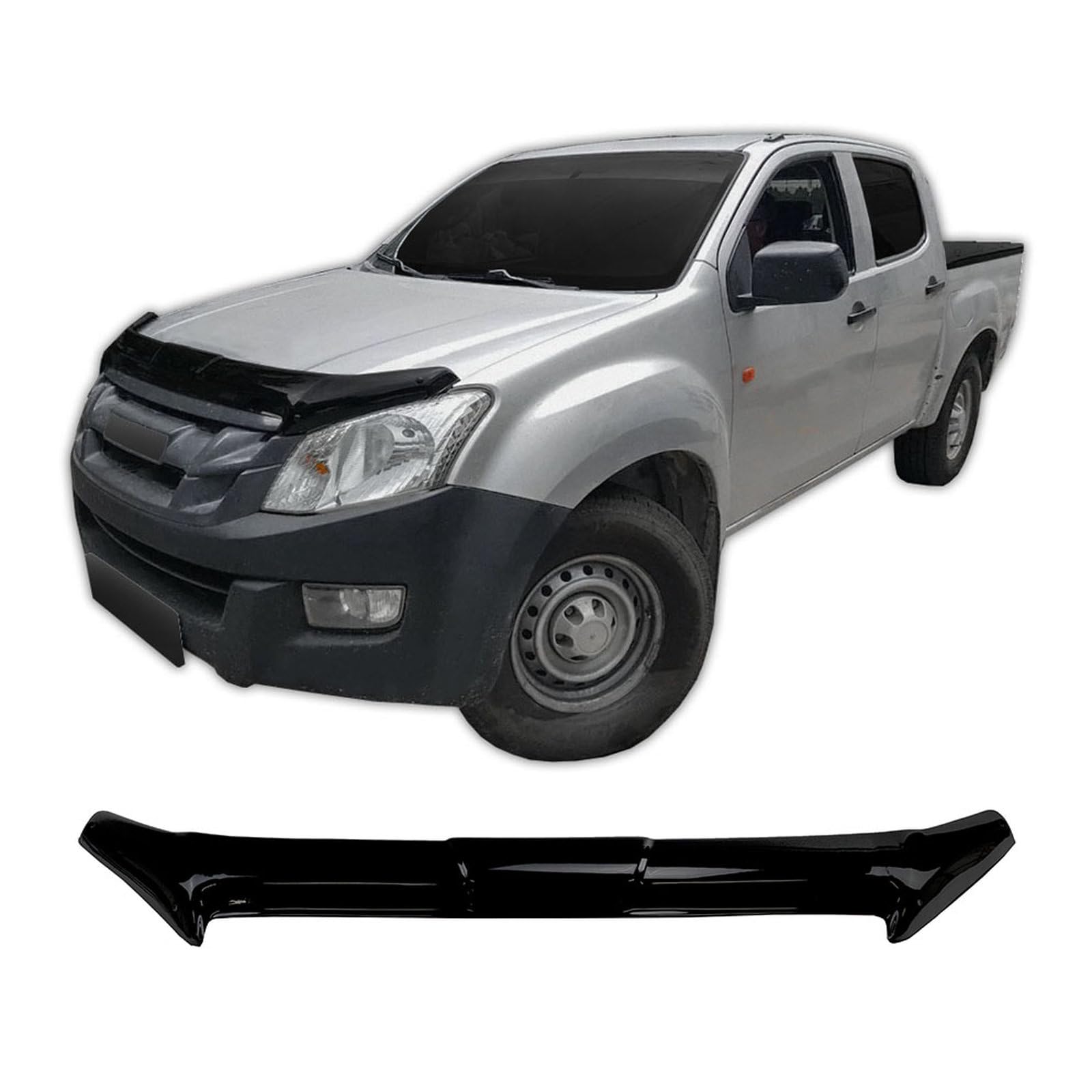 SCOUTT Bra de Capot Déflecteur de Protection pour Isuzu D-Max 2012-2017, Aérodynamique, Assemblage Facile, Aucun Perçage Requis