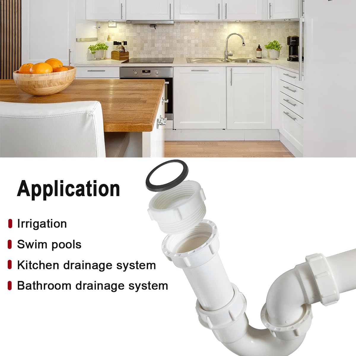 Sink Drain Adapter - 1 1/4 to 1 1/2 Inch -5