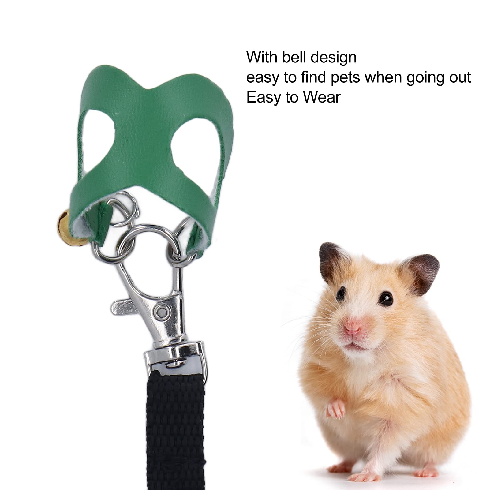 Hamster Geschirr & Leine Set - 3 Größen Mit Glöckchen Für Meerschweinchen & Kleintiere