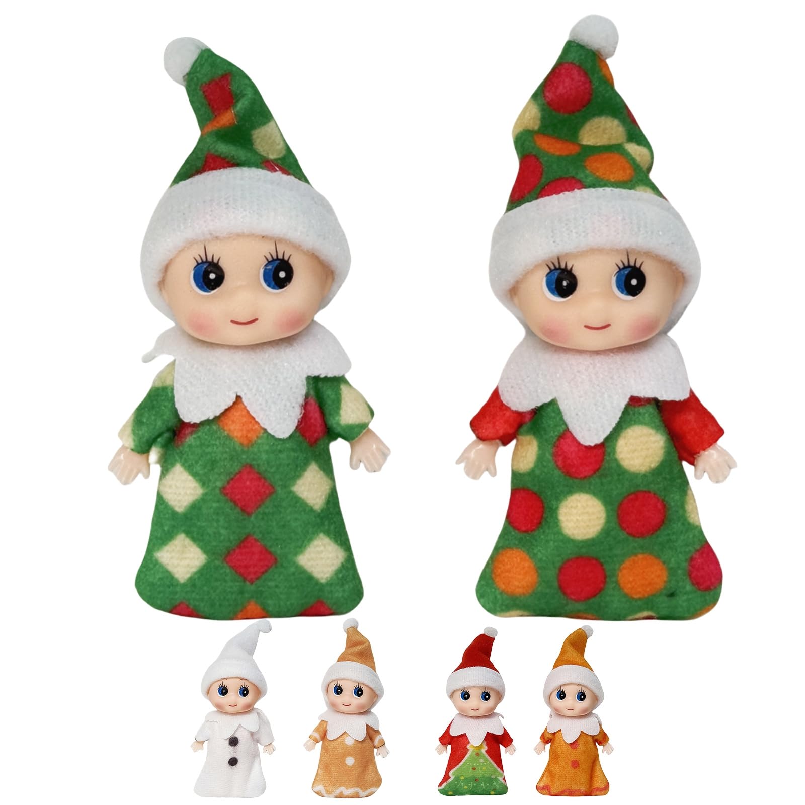 Mini Elf Baby Elf Doll for Christmas Decor Tiny Elf Doll for Kids Xmas Gift, Advent Calendar, Stocking Stuffers