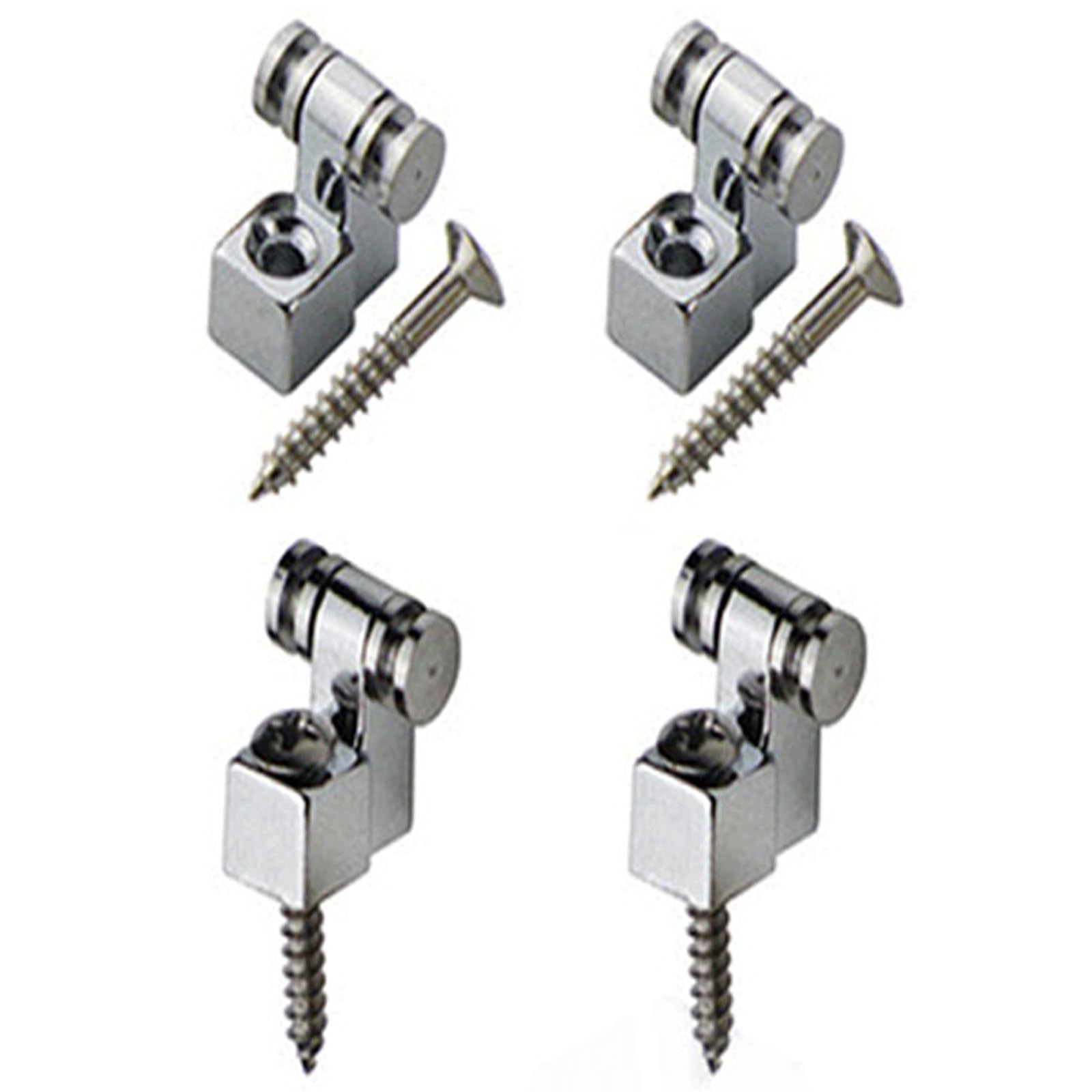 Guitar Roller String Trees Guides String Retainers for Strat Tele Style Electric Guitar Chrome(4 Pieces) - Image 3