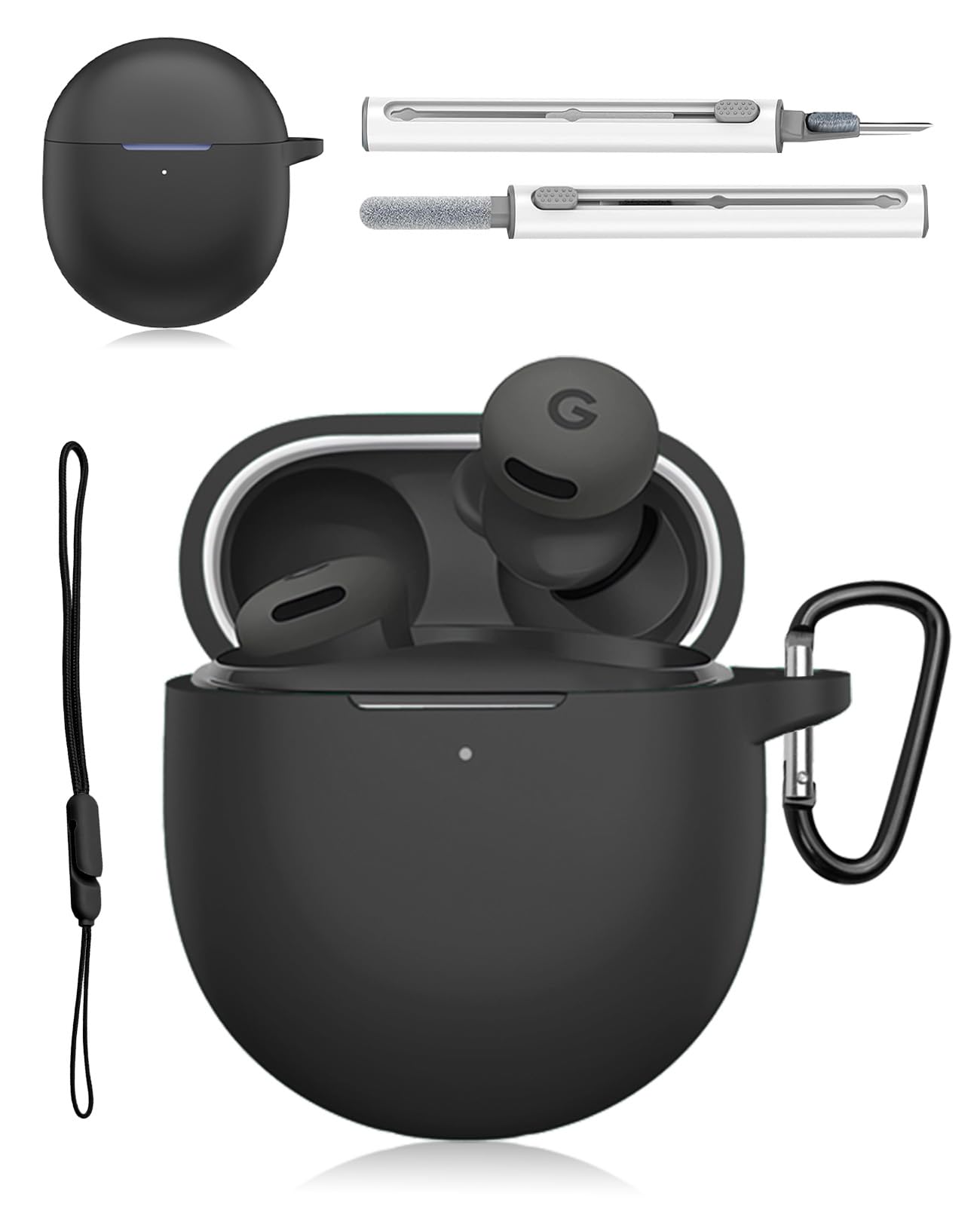 Amazon | Google Pixel Buds 2a用ケース - ソフトシリコン保護カバー