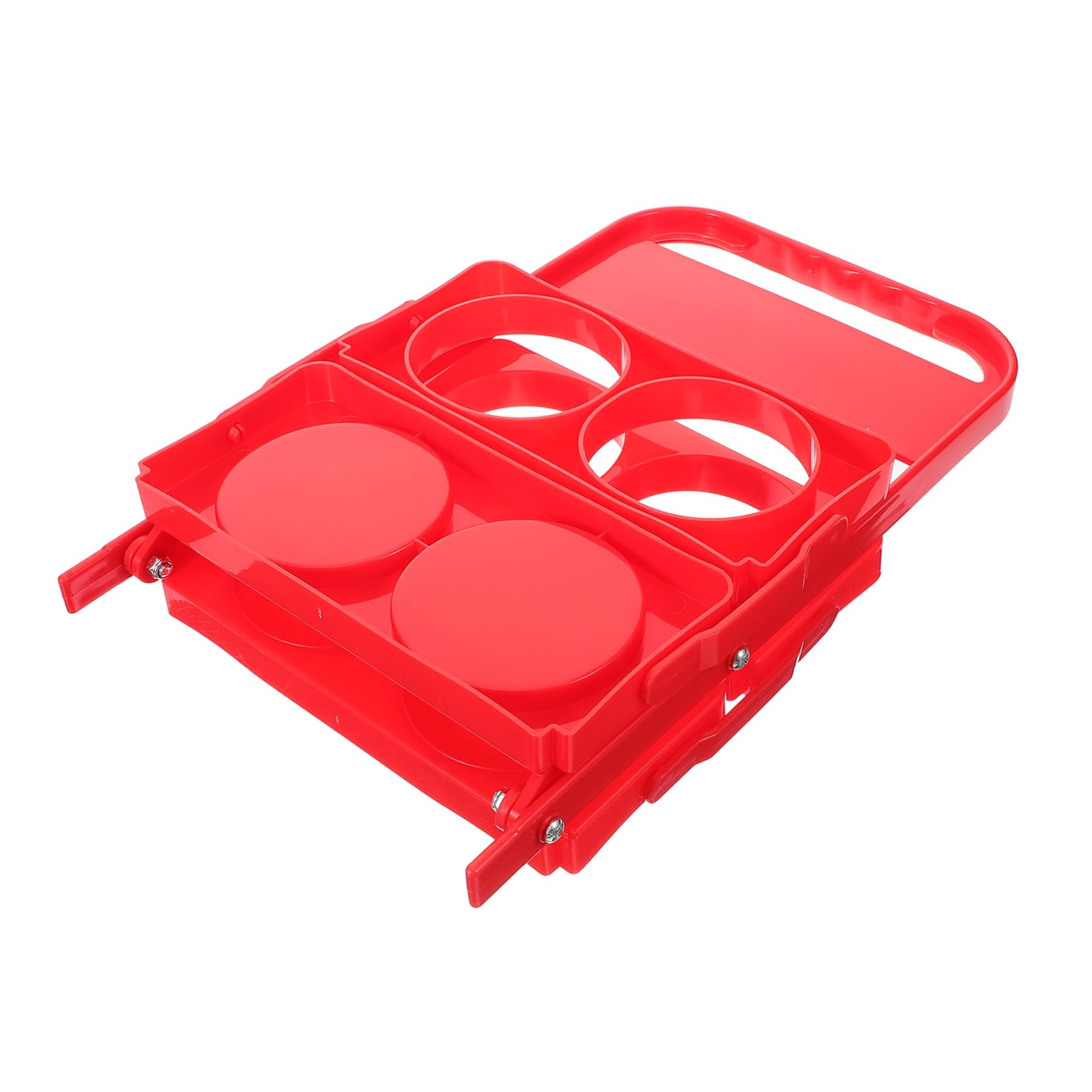 Unomor Beer Handle Beer Carrier Bottles Bottle Crate Basket Portable Drink Carrier Beverage Carrier Simple Foldable Collapsible Folding Beer Basket Bucket Caddy Plastic Red