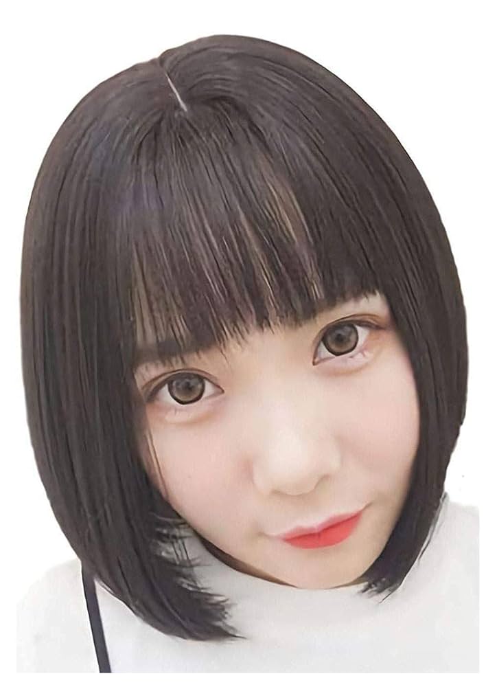 Amazon.co.jp: ウィッグ ショートボブ 黒髪 黒 かつら